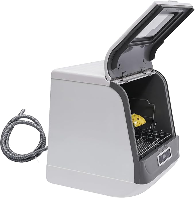 8L/2.11Gal Countertop Dishwasher, 800W 110V Portable Mini Dishwasher, No Installation Required&Touch Control Tabletop Dishwasher, for Apartment Kitchen RV