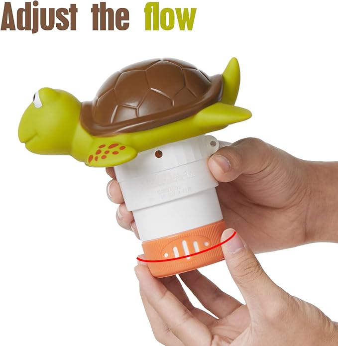 XY-WQ Turtle Chlorine Floater for 1" Tab ONLY, Mini Floating Pool Chlorine Dispenser