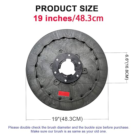 Universal 19 Inch Heavy Duty Aggressive Rotary Scrub Brush fit for for Commercial Floor Scrubber Machine-Heavy Duty Brush (483MM)