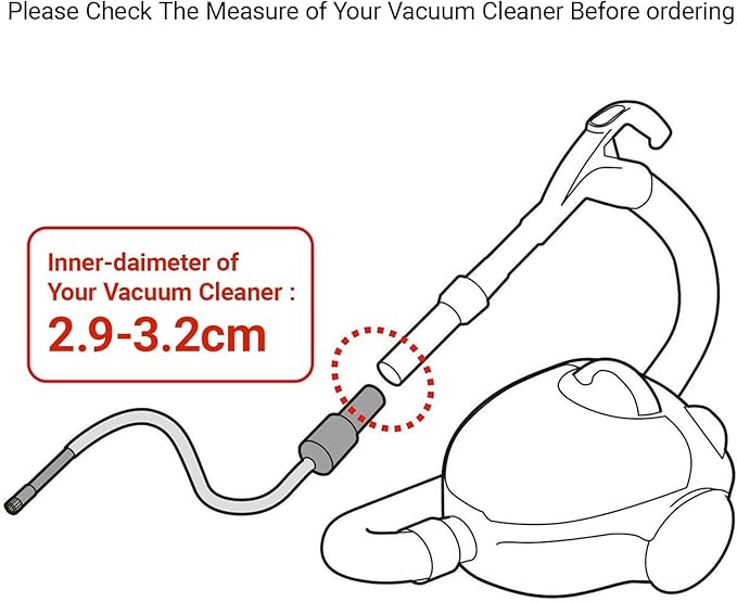EZ SPARES 7PCS Micro Vacuum Attachment,7 Piece Universal Vacuum Cleaner Attachment, Mini Micro Kit Keyboard Crevice Cleaning Tool Brush Kit