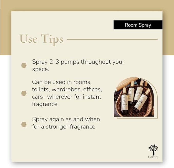 PRISTINE English Country Inn Linen & Room Spray Air Freshener, Made With Essential Oils, Fragrance room spray with Strawberry and Vanilla 3.4oz Pillow Spray