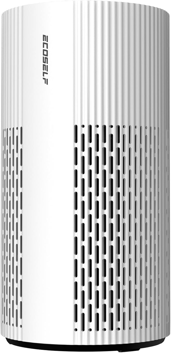 Air Purifiers for Home Large Room Cover Up to 1500 Ft² with True HEPA Filter, 20dB Sleep Mode, 360° Air Intake & Outlet, Air Cleaner for Bedroom Pets, 7 Color Light, HAP604, Bright White