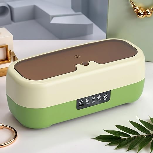 Ultrasonic Glasses Cleaner - Professional Ultrasonic Electric Jewelry Cleaner, Compact Rechargeable Cleaning Device Display | Rings Silver Necklaces Dentures for Strap Daily Adults