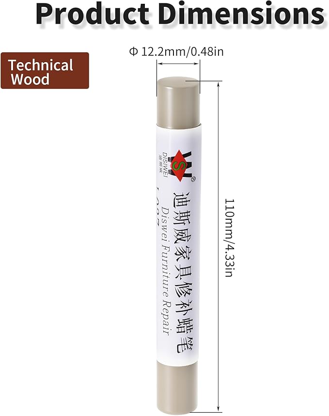 Wood Filler Sticks Technical Wood Furniture Scratch Repair Crayons Wood Floor Repair Wax Filler Sticks Furniture Repair Wax Crayons for Wooden Furniture, Floors, Cabinets & Tables