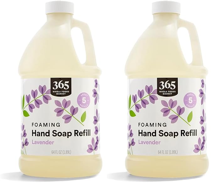 365 by Whole Foods Market, Lavender Foaming Hand Soap, 64 Fl Oz (Pack of 2)