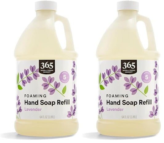 365 by Whole Foods Market, Lavender Foaming Hand Soap, 64 Fl Oz (Pack of 2)