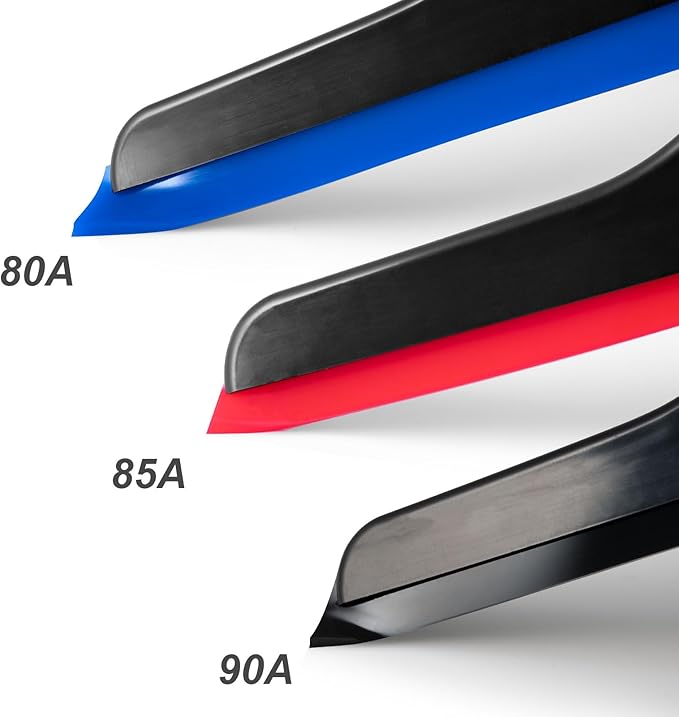 NEWISHTOOL Window Tint Tools, 3 PCS Side Wiper Swiper Silicone Squeegee, Car Squeegee Water Blade with Long Handle for Auto Window Tinting Glass Film Installation, Windshield Cleaning & Water Removing