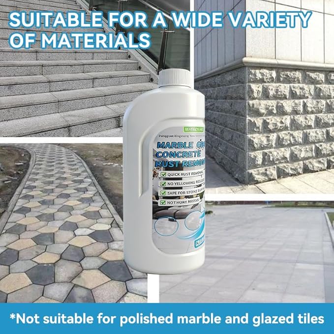 Rust Stain Remover Marble Cleaner Tile Rust Remover Granite Care Agent Stone Care Agent - Powerful and Effective in Removing Rust From Granite, Tile and Marble (500g)