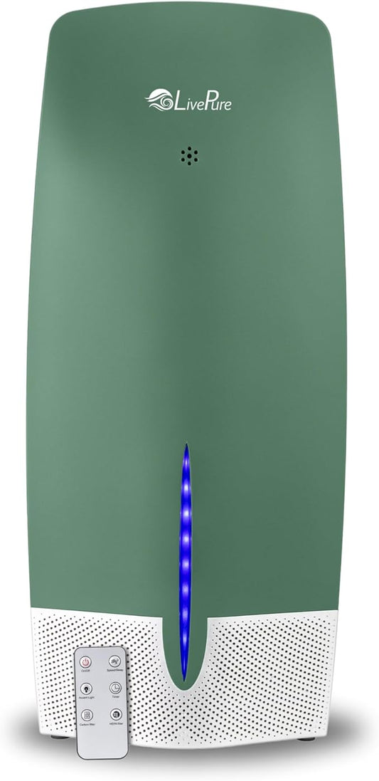 LivePure Air Purifier w/Granular Carbon Insert, LP470THP-OVG, Olive Green