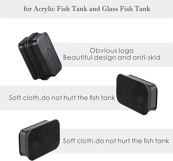 Carefree Fish Aquarium Super Strong Magnetic Cleaner for Acrylic Tank and Glass Fish Tank Magnet Brush Floating