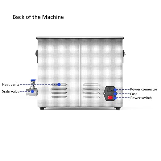 6.5L Jewelry Cleaner Ultrasonic Machine Knob Control Heated Ultrasonic Cleaner for Carburetor Glasses Parts etc