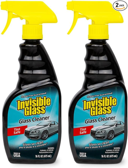 Invisible Glass 92163-2PK Premium Glass Cleaner Spray for Car Windshields and Windows – Automotive and Home Window Cleaner – Streak-Free, Ammonia-Free, Tint-Safe – 16 fl oz (Pack of 2)