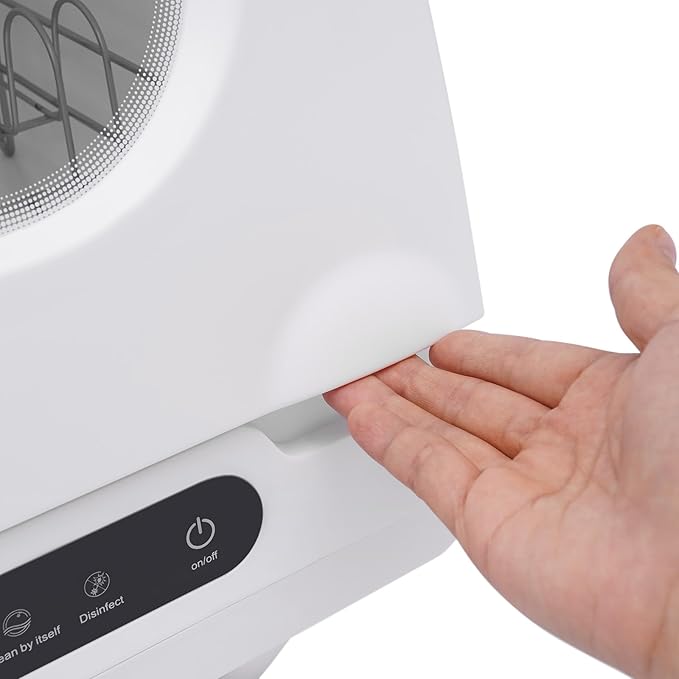 Countertop Dishwasher, 1200W Compact Dishwasher with 12 High-Performance Spouts, 360° rotation Flushing for Home Apartment Dorm RV