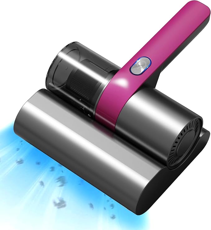 Generic Bed Vacuum Cleaner, Handheld Deep Mattress Upgrade Cordless Vacuum Cleaner Effectively Cleans Bedding, Pillows, Carpets, Fabric Upholstery and Other Fabric Surfaces, Purple