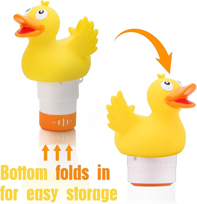 Duck Chlorine Floater for 1" Tab ONLY, Mini Floating Pool Chlorine Dispenser