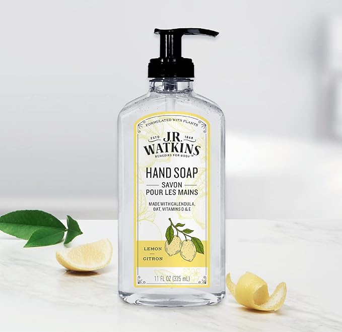J.R. Watkins Gel Hand Soap, 6 Pack of 11 Fl Oz, Lemon