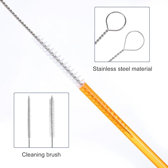 TIESOME 4 Pack Flexible Tube Cleaning Brushes, 39.37 and 47.24 Inch Stainless Steel and Nylon Bristles for Home Kitchen Car Sunroof Drain Fish Tank Fridge Pipe