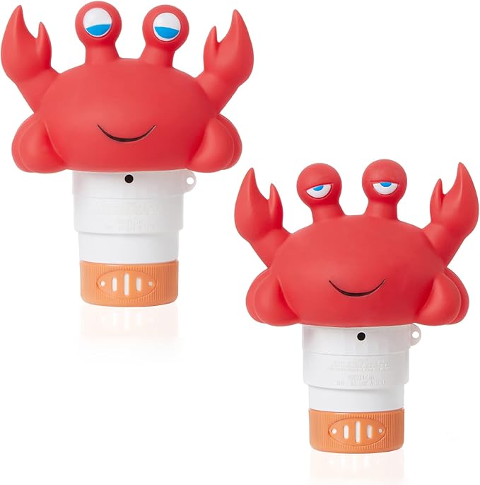 XY-WQ Crab Chlorine Floater for 1" Tab ONLY, Mini Floating Pool Chlorine Dispenser