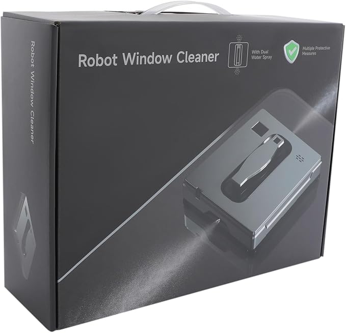 Ultra-Thin Window Cleaning Robot with Auto Spray and App Control for High-Rise Home Office Glass