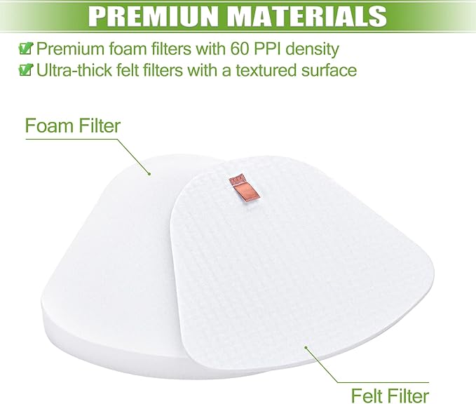 Filters for Shark Navigator Lift Away Deluxe ZU503AMZ NV360 NV352 NV370 NV358 NV355 NV351 NV356E UV540 NV350 NV356, Compare to Part # XFF350 & XHF350, 2 Hepa + 4 Foam & Felt Filter Replacement