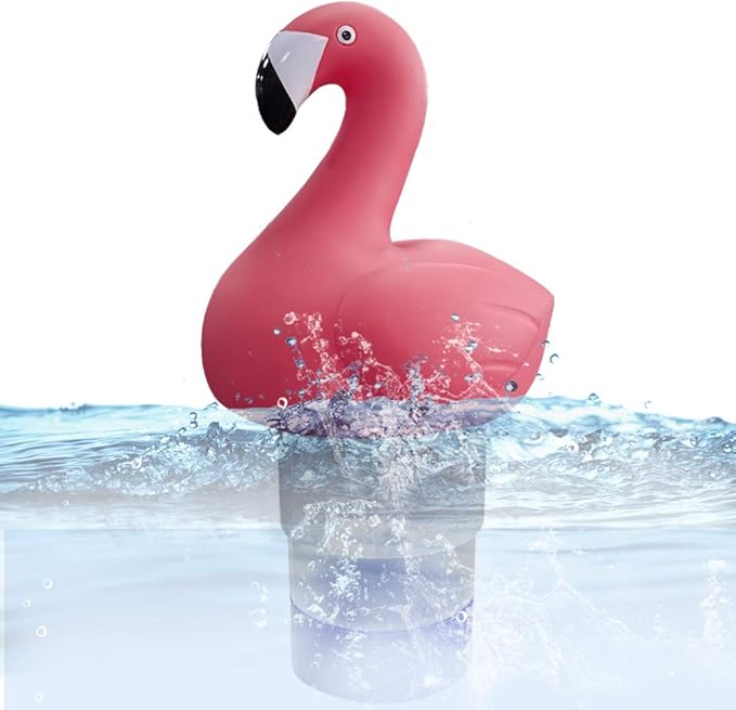 Blufree Chlorine Floater, Floating Chlorine Dispenser, Cute Animal Floating Pool Chlorinator Basket for Chemical Tablets Fits 3 Inch Tabs Bromine Holder Used for Pool Spa
