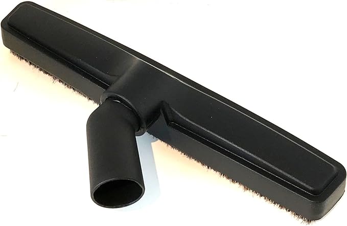 MP Maresh Products Genuine Deluxe Brush Attachment - Horse Hair Brush, Wet Dry Vacuum Cleaner, Central Vacuum System Parts & Accessories, Dust Floor, 32mm Standard Size - Black (12 Inch)