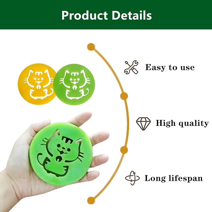 6 Pcs Silicone Pet Hair Catcher Reusable Cat Shape Silicone Pet Hair Remover for Laundry Accessories