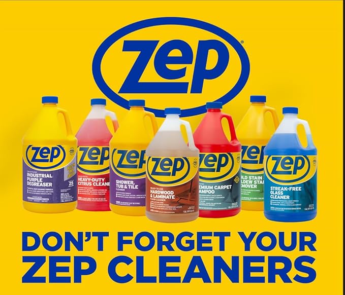 Zep Streak-Free Glass Cleaner 1 Gal (Case of 4) Professional Sprayer Bottle (Case of 9) - ZU1120128 - Ammonia Based Professional Grade Formula