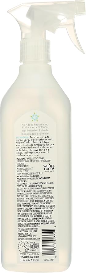 365 by Whole Foods Market, Glass Cleaner, Unscented, 26 Fl Oz