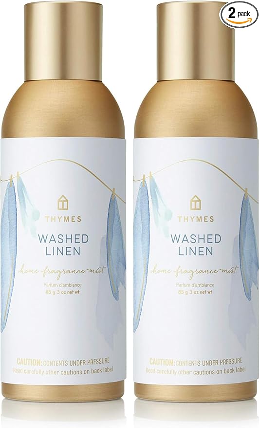 Thymes Fragrance Mist - 3 Oz - Washed Linen (Pack of 2)