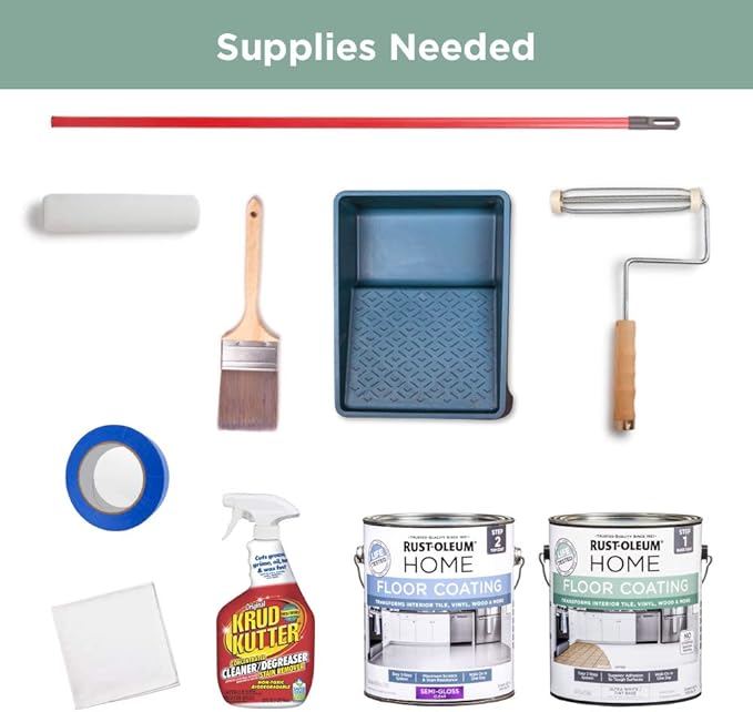 Rust-Oleum 367595 Home Interior Floor Coating Kit, Matte Navy