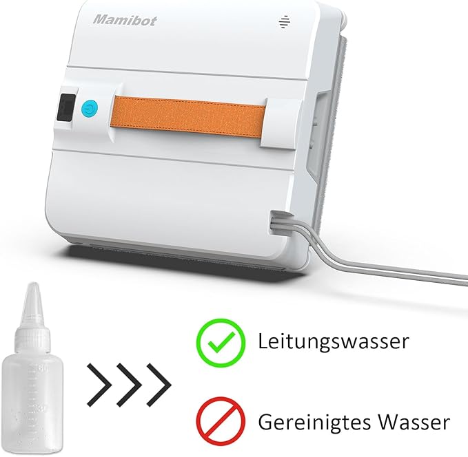 Mamibot W120-DP Robot Window Cleaner - 3200Pa Strong Suction, Multiple Cleaning Modes,4 Water Spray Nozzles,Edge Detection Technology,App&Remote Control(Grey)
