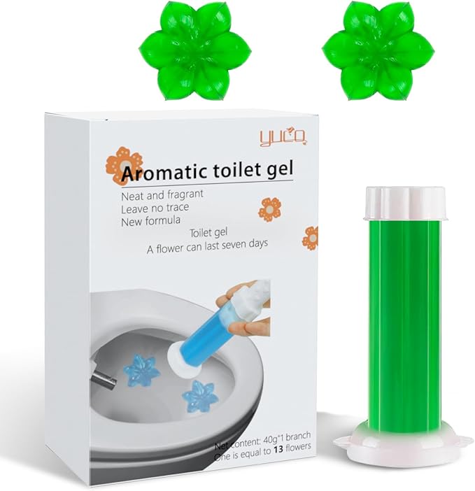 YUCO Toilet Gel Stamps Floral Shaped Toilet Bowl Cleaner Gel, Helps to Clean the Toilet, Preventing Urine Stains and Limescale Keeping it Fresh and Clean(Pack of 1, Gardenia Jasminoides)