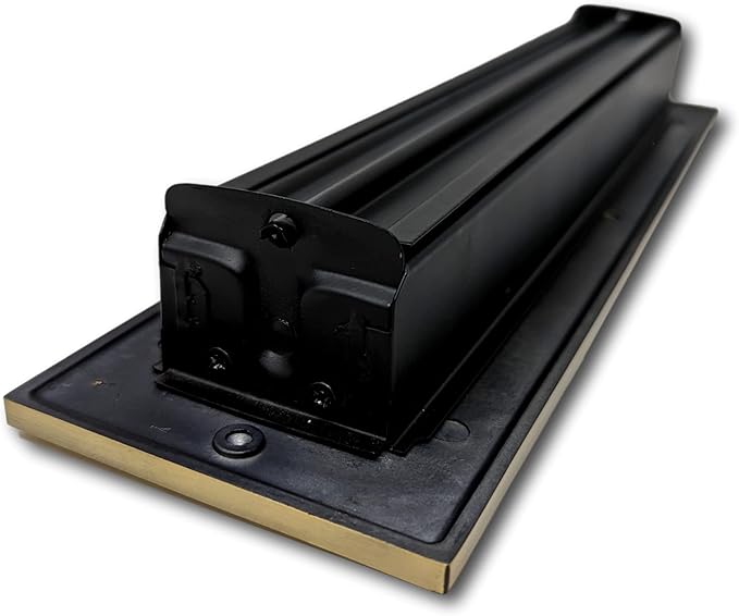 Madelyn Carter 2 x 12 Cast Aluminum Linear Bar Vent Cover with Damper - Antique Brass (Overall: 3.75 x 13.5) | Floor Register - Wall Register