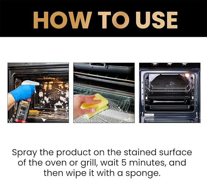 Oven and Grill Cleaner Spray, Greasy Dirt Clean Spray, Multifunctional Powerful Kitchen Degreaser Foam Cleaner, for All Kitchen Surfaces – Ovens, Grills, Frying Pans, Range Hoods, And Barbecues (2pcs)