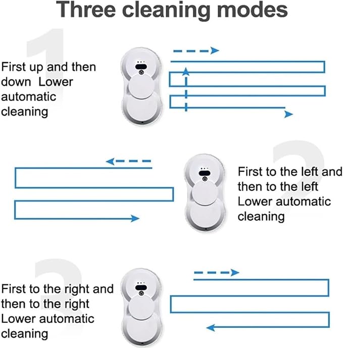 Window Cleaning Robot Window Robot Vacuum Cleaner 2800Pa Strong Suction Smart Window Cleaning Robot, Remote Control, Cleaning for Interior/Exterior Windows Mirror Door