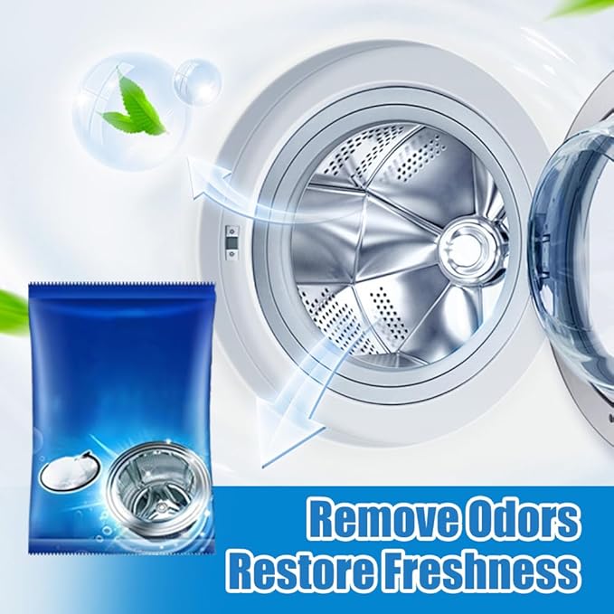Washing Machine Cleaner, 2026 New Powerful Stain Remover for Washing Machine Tanks - Deep Clean Solution for HE Top Load and Front Load Washers, Descaler for Drum, Tub & All Internal Parts (6Pack)