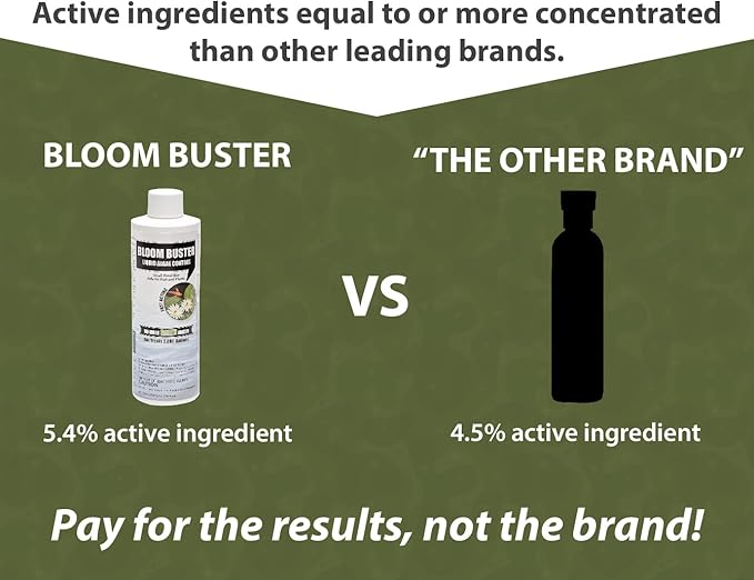 Bloom Buster Algae Control for Fish Ponds & Water Gardens - 8 Ounces - Safe for Koi Fish, Goldfish & Plants - Controls Algae in Ponds & Water Features, EPA Registered