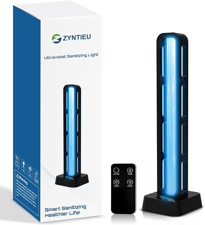69W UV Light Sanitizer with Remote Control and 3 Timers – Home Disinfection Device 99.99% Cleaned of Germs, Viruses, Mold and Dust Mites – Whole Room Disinfection Lamp for Home and Office