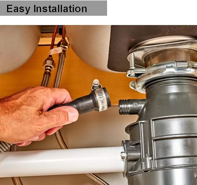 Universal Dishwasher Drain Hose - 10 Ft Discharge Hose - Corrugated and Flexible Dishwasher Hose Drain Replacement with Clamp