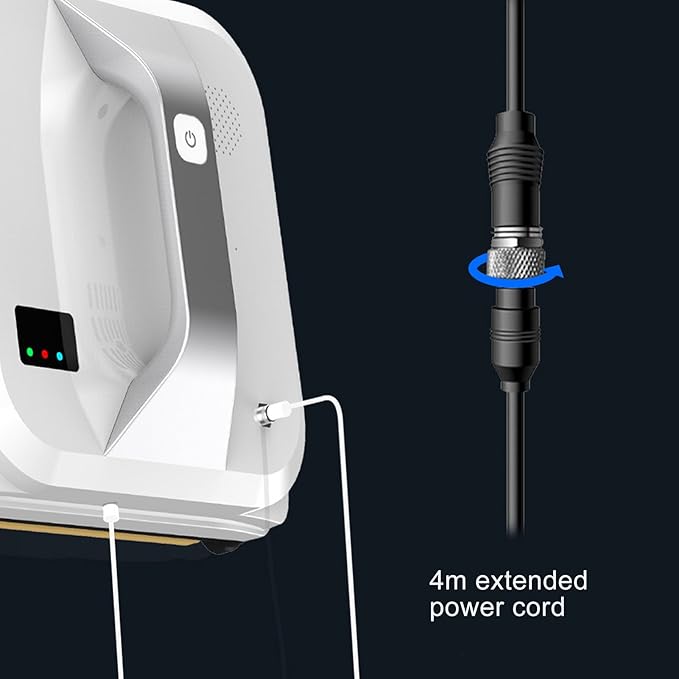 Window Cleaning Robot, 100 to 240V 2800Pa Auto Adjust Suction Power AI or Remote Control Pathway Planning Low Noise Robot for High Rise
