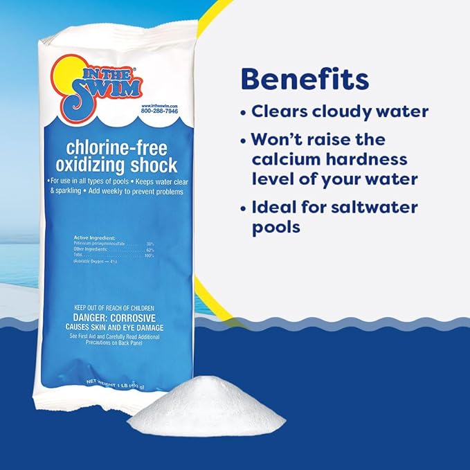 In The Swim Bromine Plus and Chlorine-Free Shock Bundle: Includes 3.5 Pound Bucket of Bromine Plus and 6 x 1 Pound Bags Chlorine-Free Shock - Effective Low Odor Alternative