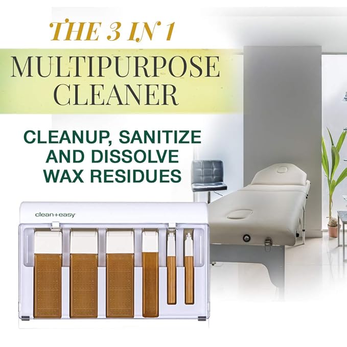 Clean + Easy Clean-Up Surface Wax Cleanser - Wax Remover Pre-Wax Spray for Spills & Residue, Oil and Grease From Warmer, 16 Oz