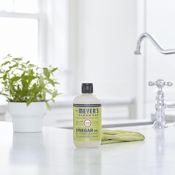 MRS. MEYER'S Clean Day Vinegar Gel Cleaner, Lemon Verbena (12 Fl Oz, Pack of 1)