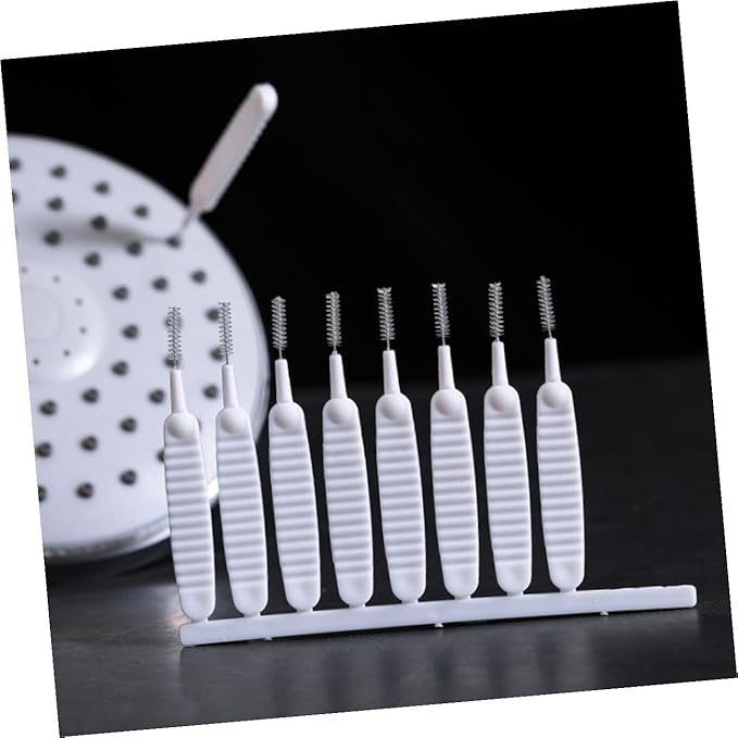 Flexible Drain Cleaning Brush Set 20 Pieces Spiral Bristle Sewer Clog Remover Tool for Kitchen Sink Bathroom Sprayer Cleaning, Sturdy Plastic Handle, Suitable for Household Drain