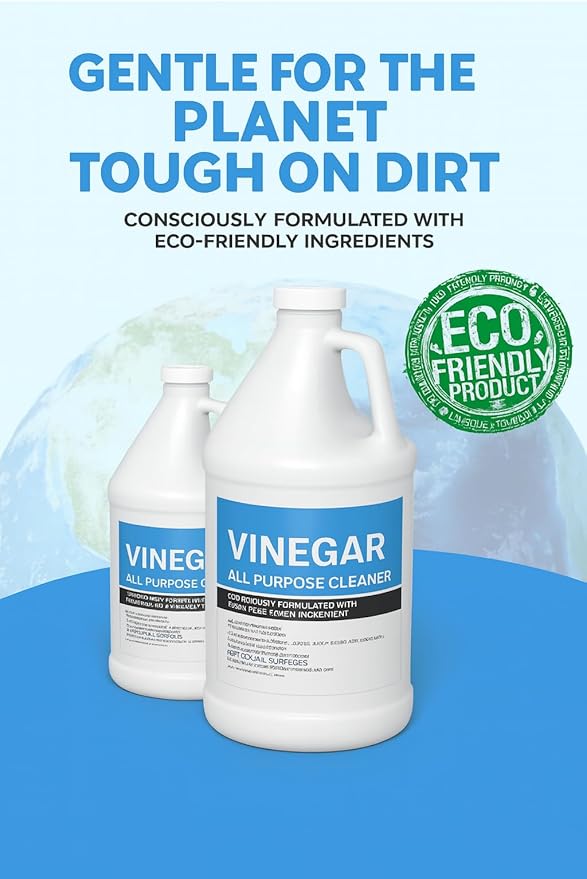 (4 Gallons) All Purpose Cleaner – 6% Acidity Multipurpose Cleaner Vinegar for Cleaning Purpose for Laundry, Floors, Surfaces – Fragrance Free Vinegar Cleaning Solution for Home, Commercial Use