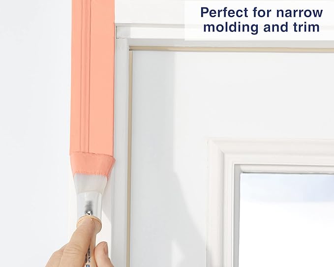 Zibra Fan Paint Brush for Painting Molding, Routed Edges, Flat Surfaces, and Furniture, White, 1.25-inch