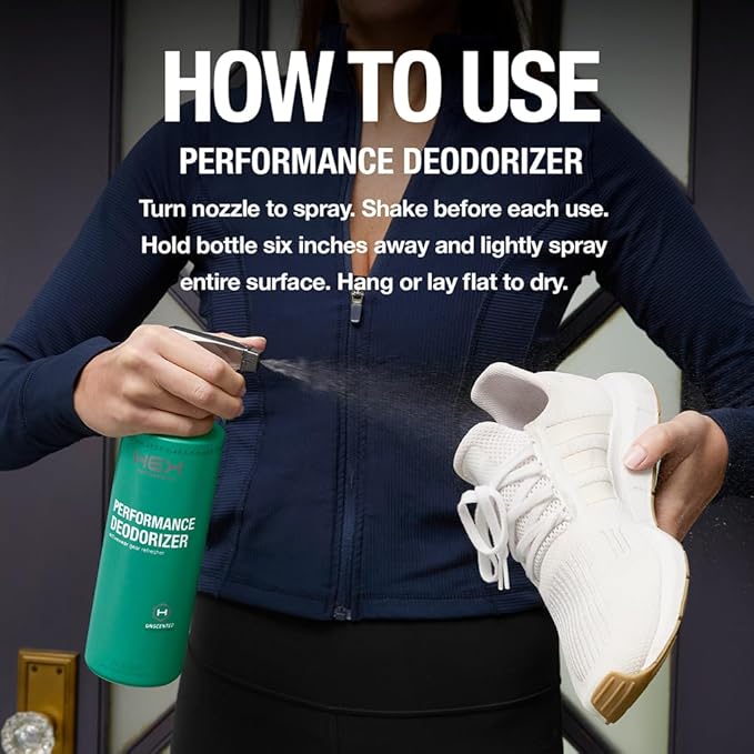 HEX Performance Deodorizing Spray, Fresh, 22oz - Awesome for Shoes, Gear, Activewear & Fabrics, Yoga Mats & Gym Equipment, Carpet, Pets, Odor Eliminator & Fabric Refresher Spray