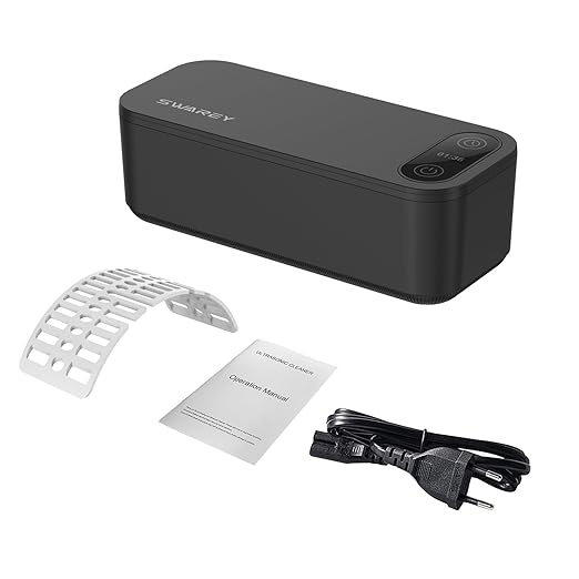 AI Ultrasonic Jewelry Cleaner Retainer Rings Dentures 23OZ (680ML) 360° Deep Cleaning 45KHz Professional Ultrasonic Glasses Cleaner with 5 Digital Timer and Watches Stand 304 Stainless Steel Tank