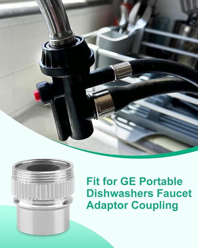 WD1X1447 Faucet Adapter Fit for GE Portable Dishwashers, Replace 270262 AP203841 2WD01X1447 WH41X0361 WH41X0393 WH41X361 WH41X393